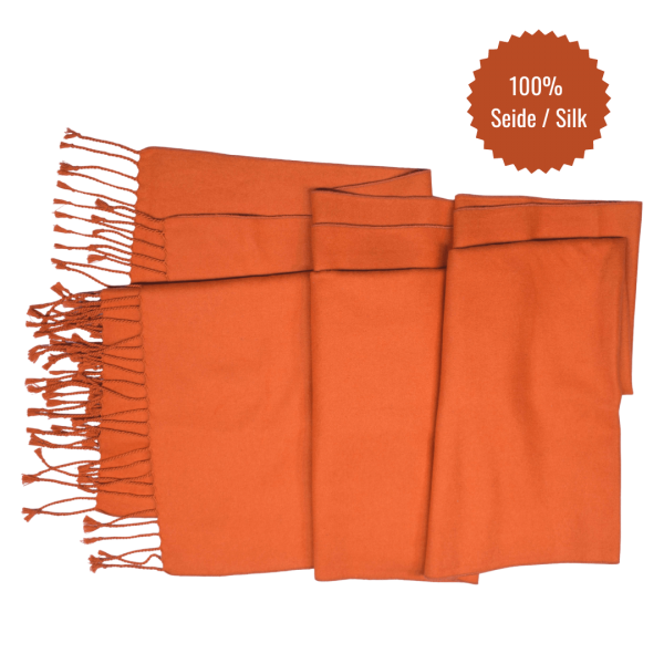 Seidenflanell Stola Orange